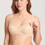 Gratlin Cotton Wireless Support Breastfeeding Bras Beige