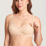Gratlin Cotton Wireless Support Breastfeeding Bras Beige
