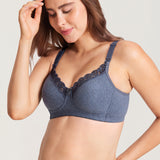 Gratlin Cotton Wireless Support Breastfeeding Bras Beige