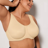 Women's High Impact Sports Bra Tan Milkshake