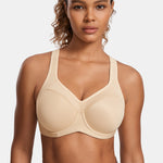 Women's Racerback Underwire Sport Bra Beige