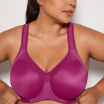 Women's Racerback Underwire Sport Bra Magenta Purple