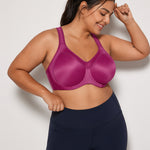 Women's Racerback Underwire Sport Bra Magenta Purple