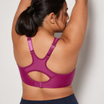 Women's Racerback Underwire Sport Bra Magenta Purple