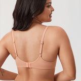 Women's Everyday Wireless Push Up Bra Blush Beige