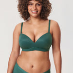 Women's Everyday Wireless Push Up Bra Midnight Emerald