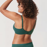 Women's Everyday Wireless Push Up Bra Midnight Emerald