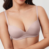Women's Everyday Wireless Push Up Bra Sea Fog