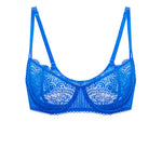 Women's Lace Balconette Underwire Bra Sky Blue @model_info:ES1