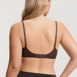 Women's Eyelash Lace Balconette Bra Hazelnut