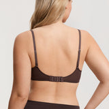 Women's Eyelash Lace Balconette Bra Hazelnut