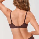 Women's Eyelash Lace Balconette Bra Hazelnut @model_info:ESA2