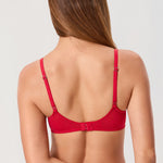 Women's Eyelash Lace Balconette Bra Lipstick Red @model_info:ESA2