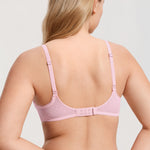 Women's Sexy Mesh Lace Balconette Bra Sweet Pink