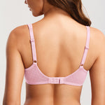 Women's Sexy Mesh Underwire Balconette Bra Sweet Pink