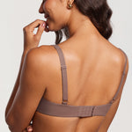 Women's Underwire Balconette Bra Brown Purple