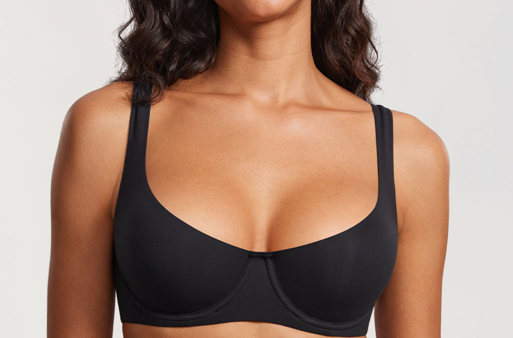 Women's Underwire Balconette Bra Black @model_info:ES1