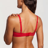Women's Underwire Balconette Bra Lipstick Red
