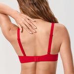 Women's Underwire Balconette Bra Lipstick Red @model_info:ESA2
