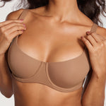 Women's Underwire Balconette Bra Gravel Beige @model_info:ES2