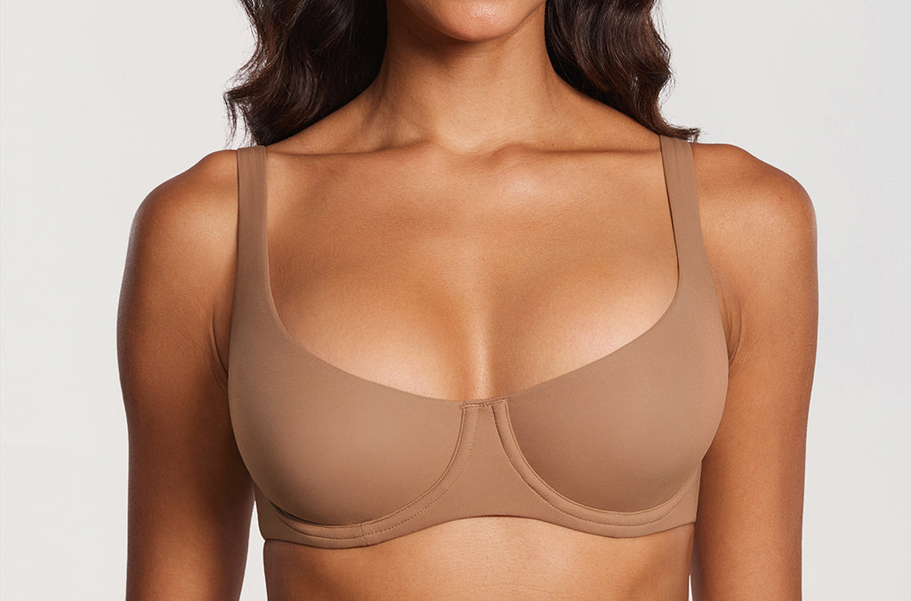 Women's Underwire Balconette Bra Gravel Beige @model_info:ES5