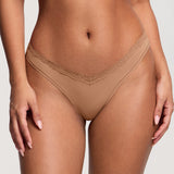 Women's V-waisted Lace Thongs 3 Pack Gravel (3pack)