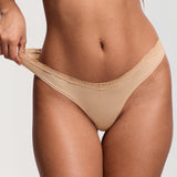 Women's V-waisted Lace Thongs 3 Pack Basic 07 (3pack)