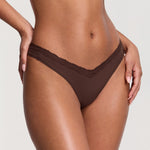 Women's V-waisted Lace Thongs 3 Pack Basic 07 (3pack)