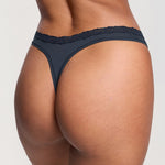 Women's V-waisted Lace Thongs 3 Pack Chic 7 (3pack)