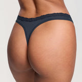 Women's V-waisted Lace Thongs 3 Pack Chic 7 (3pack)