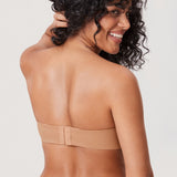Women's Bandeau Strapless Bra Gravel Beige