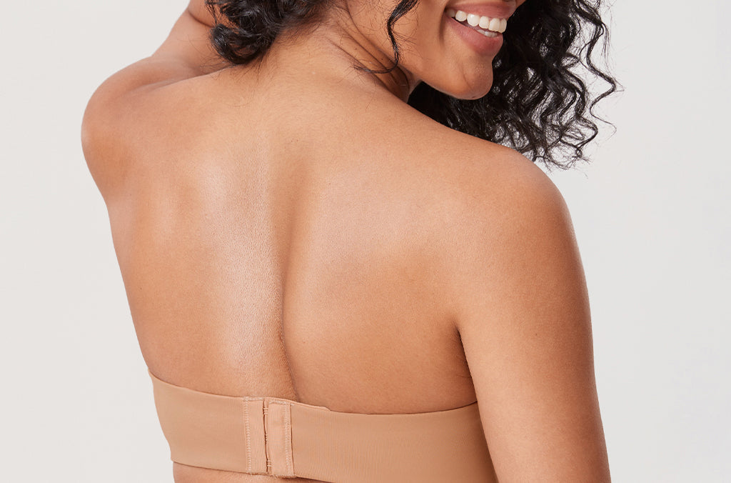 Women's Bandeau Strapless Bra Gravel Beige