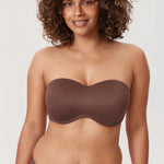Women's Bandeau Strapless Bra Gravel Beige