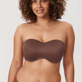 Women's Bandeau Strapless Bra Gravel Beige