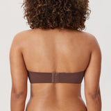 Women's Bandeau Strapless Bra Gravel Beige