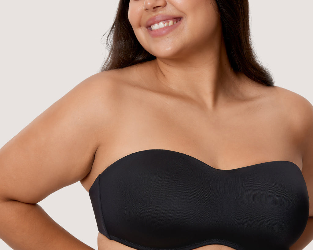 Women's Bandeau Strapless Bra Brown Purple