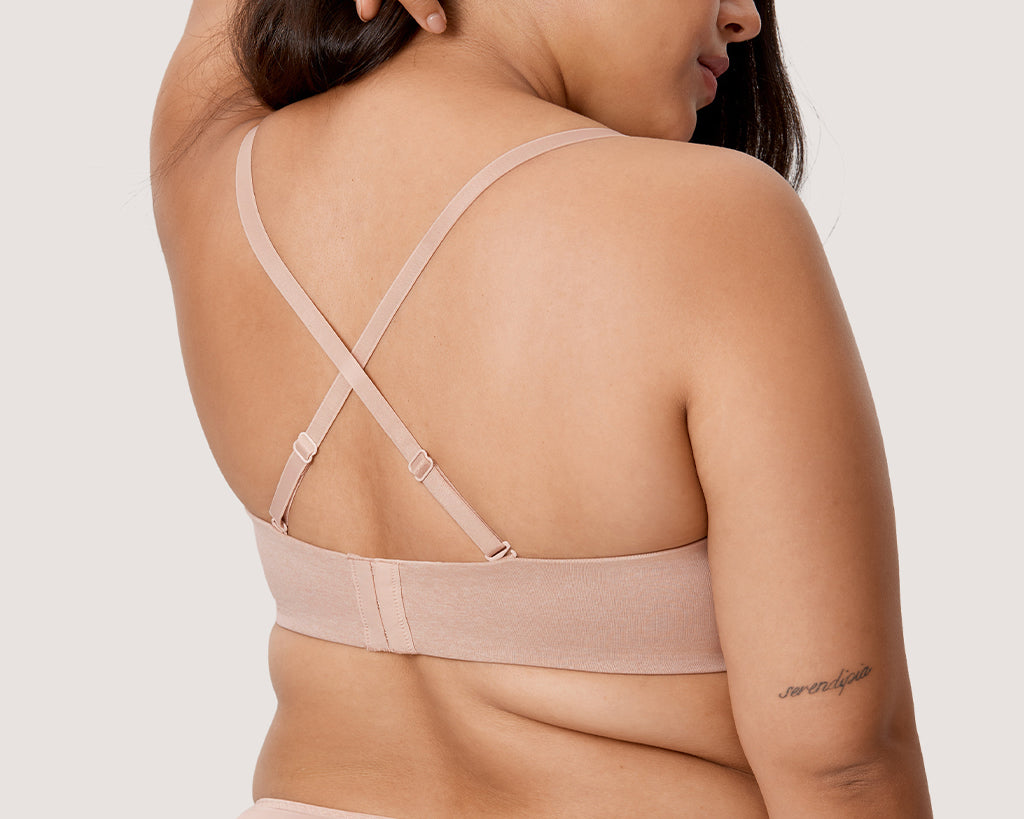 Women's Bandeau Strapless Bra Gravel Beige