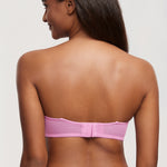 Women's Romantic Lace Strapless Bra Candy Pink