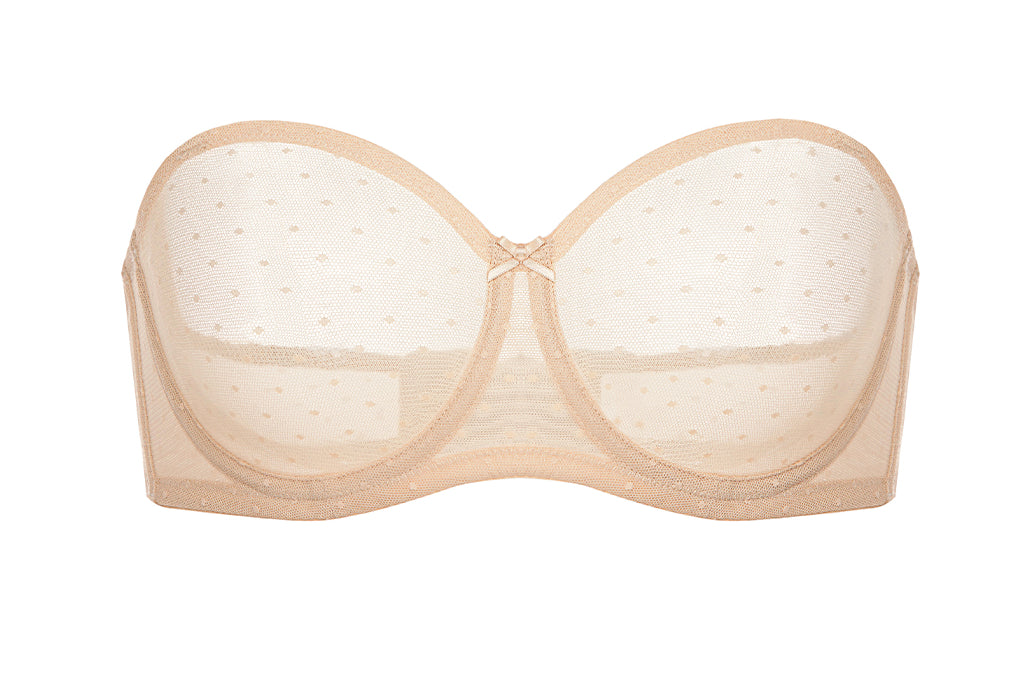 Women's Sexy Mesh Strapless Bra Black