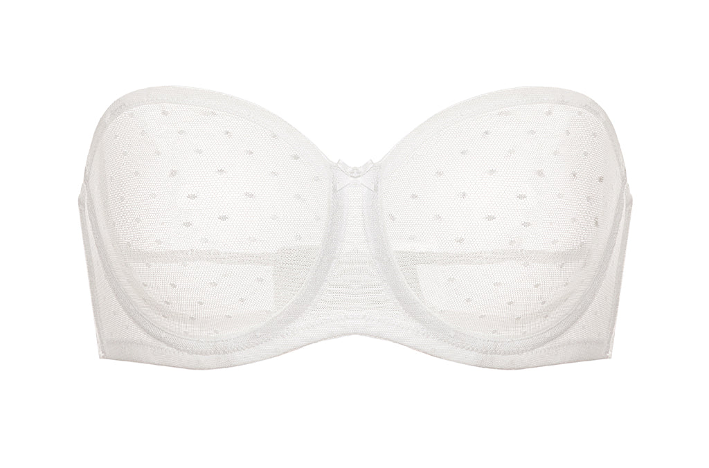 Women's Sexy Mesh Strapless Bra Black