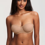 Women's Sexy Mesh Strapless Bra Black