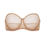 Women's Sexy Mesh Strapless Bra Black