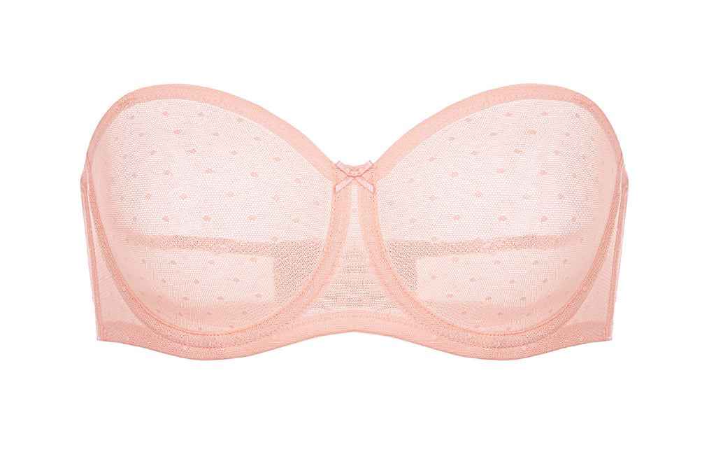 Women's Sexy Mesh Strapless Bra Black