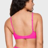Women's Plunge Lightly Padded Demi Bra - Inbarely® Plus Rose Shocking