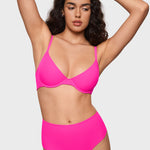 Women's Plunge Lightly Padded Demi Bra - Inbarely® Plus Rose Shocking