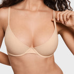 Women's Plunge Lightly Padded Demi Bra - Inbarely® Plus Warm Beige