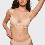 Women's Plunge Lightly Padded Demi Bra - Inbarely® Plus Warm Beige