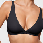 Women's Inbarely® Soft Deep V Triangle Bralette Black