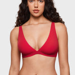Women's Inbarely® Soft Deep V Triangle Bralette Lipstick Red