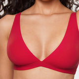 Women's Inbarely® Soft Deep V Triangle Bralette Lipstick Red